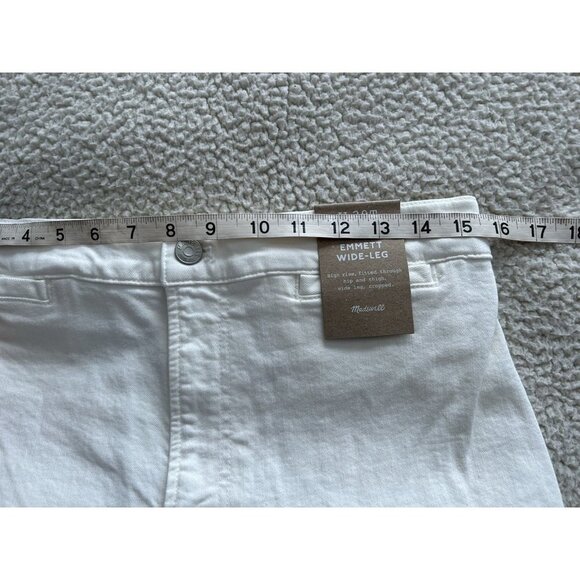 Madewell The Emmett Wide-Leg Crop Jean: Welt Pocket Vintage Canvas Size 29T - Picture 11 of 14